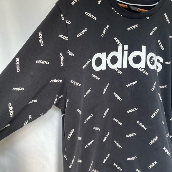Adidas Y2K Graphic Black Crewneck Size 2X - Picture 6 of 14